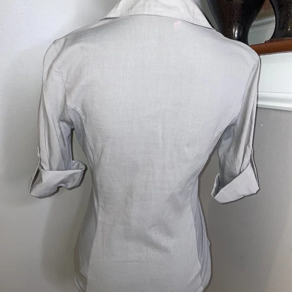 James Perse Contrast Ribbed Surplus Shirt - Picture 4 of 5